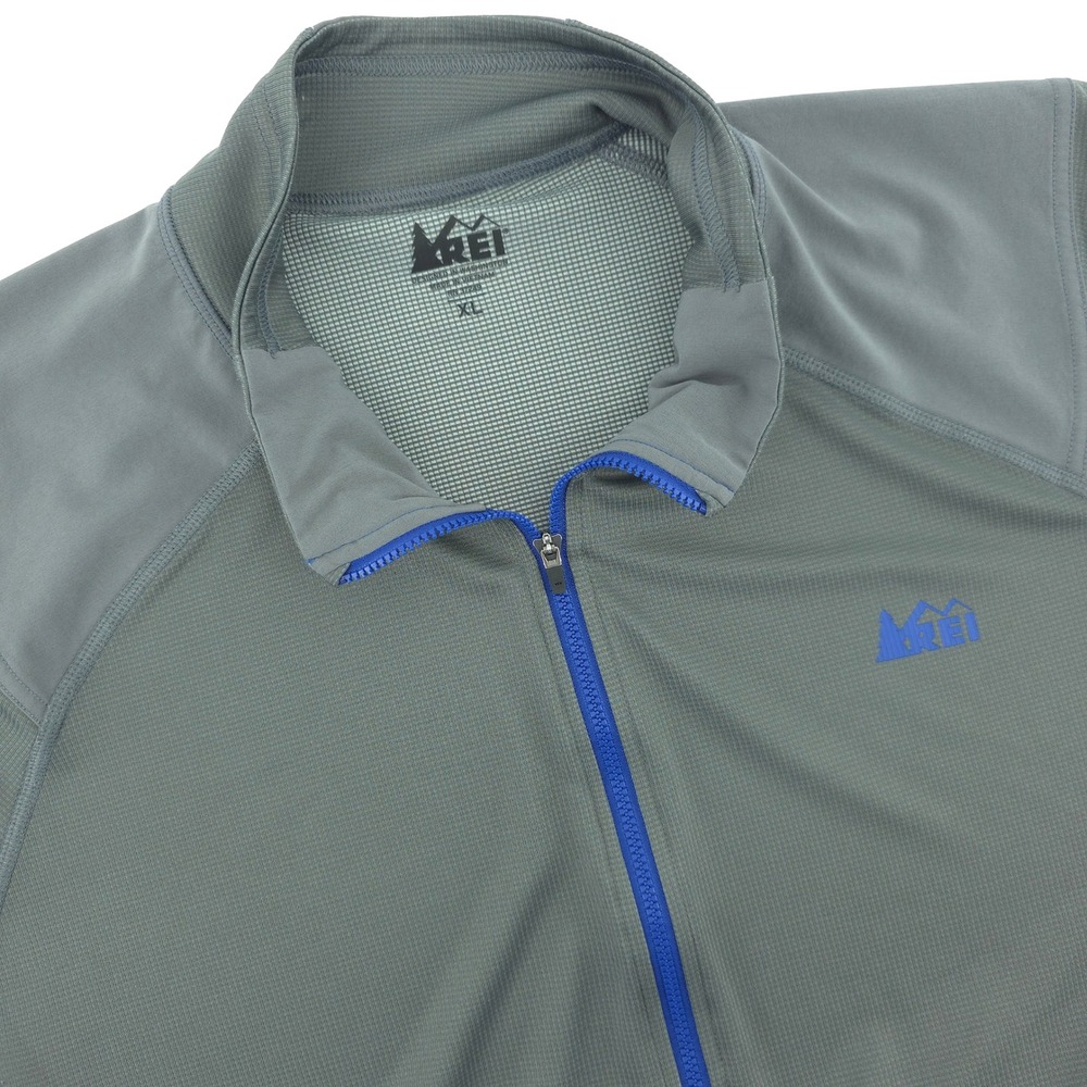 REI Athletic Performance‎ Jacket Mens XL Gray 1/4 Zip Pullover L/S Baselayer